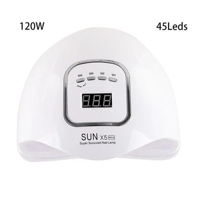 120w Sun X5 Max 150w UV LED lampa na nechty so senzorovým LCD displejom Nástroj na manikúru s vytvrdzovacím gélovým lakom na nechty 45 LED Inteligentný sušič nechtov