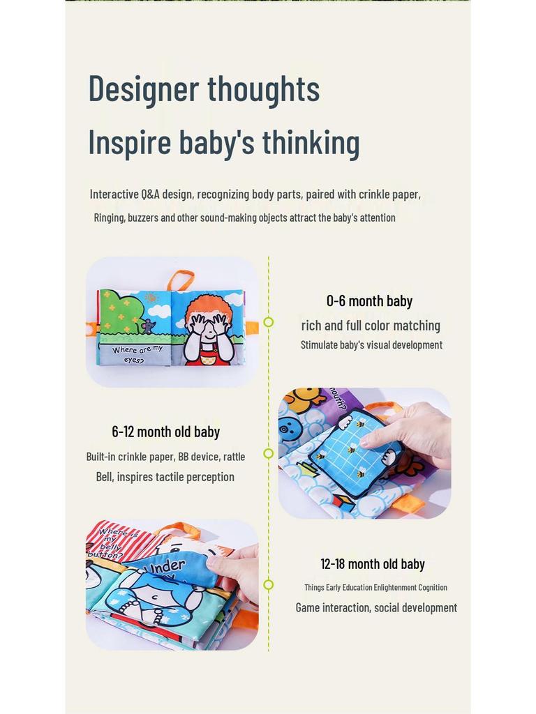 Jollybaby Educational Gift Set: Newborn to 1-Year Cloth Books & Toys