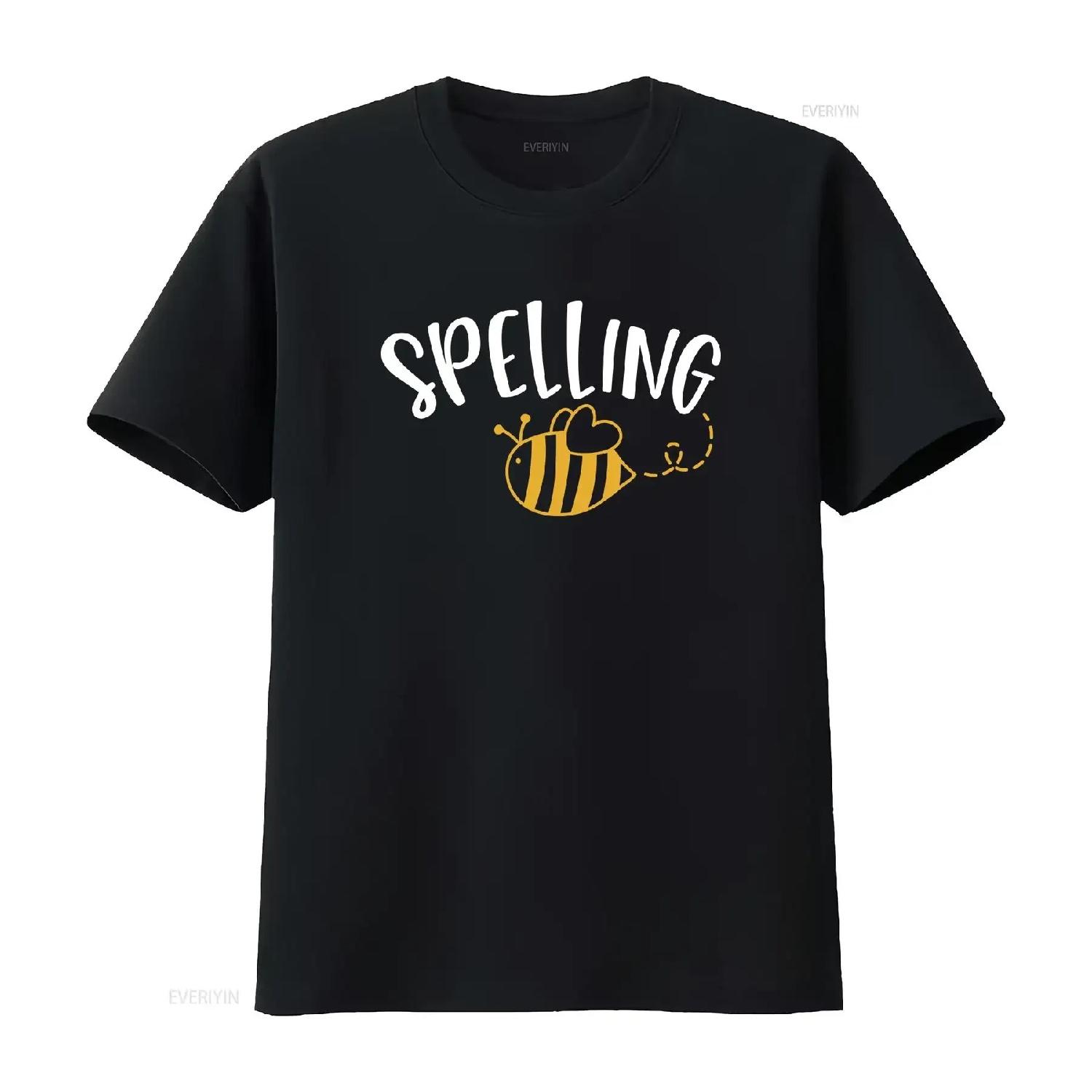 

Cute Spelling Bee Design School T Shirt vintage Washed designer clothes graphic Stylish streetwear Unisex Stretched XXXXXL різнокольоровий