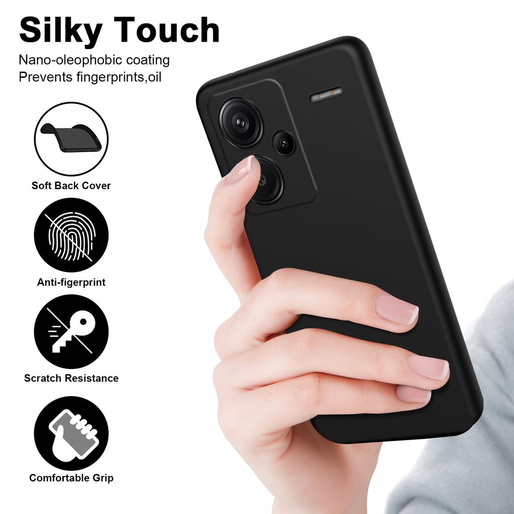 For Xiaomi Redmi Note 13 Pro+ 5G Case Soft Lining TPU Phone Cover 2.2mm Thick