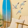 3 Stück Möwen Wanddeko Holz Fliegende Seevögel Wandbehang Schild Nautisches Thema Strand Küsten Wandkunst Vintage Ozean Skulptur für Zuhause Badezimmer