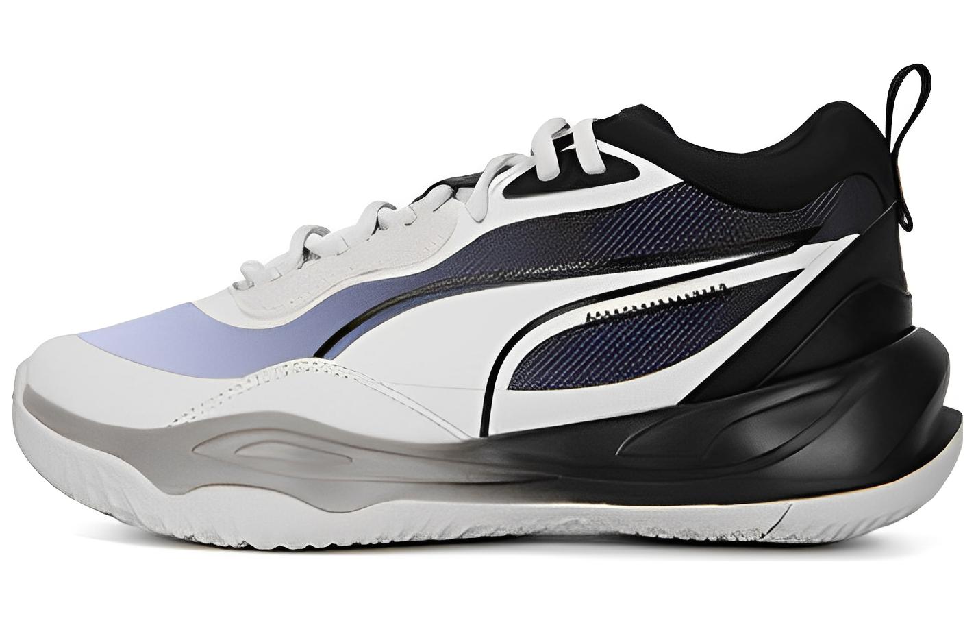 PUMA Playmaker Fade Basketball Shoes White Black 389328-02