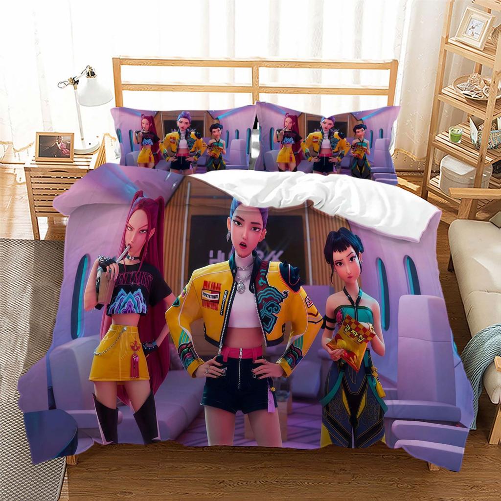 Witch Hunter Series Printed Duvet Cover and Pillowcase 3d Digital Printing Three-piece Set