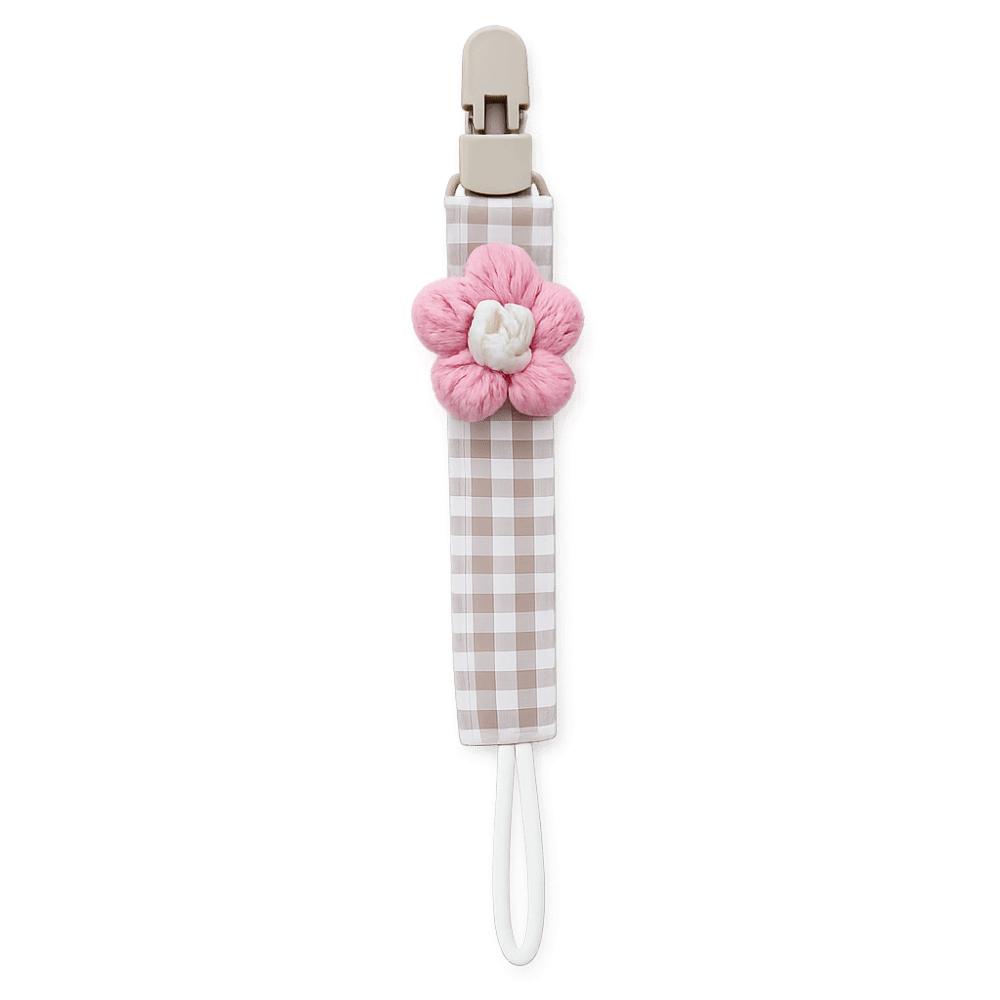 Cute Flower Dummy Nipple Holder Plastic Embroidery Pacifier Clips Baby Pacifier Chain Newborn