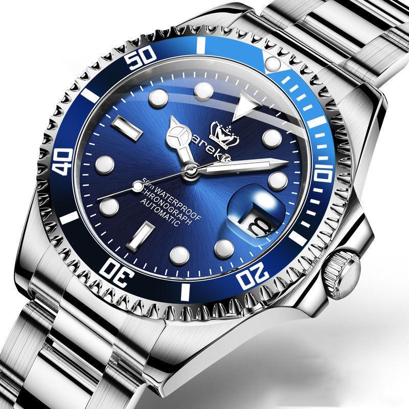 Waterproof Men Quartz Watch With Luminous Hands And Calendar For Daily Use