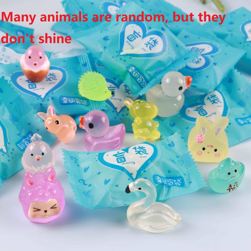 10pcs Cute Animal Geometry Food Plant Luminous 3D Night Light Adult Ornament Miniature Toy