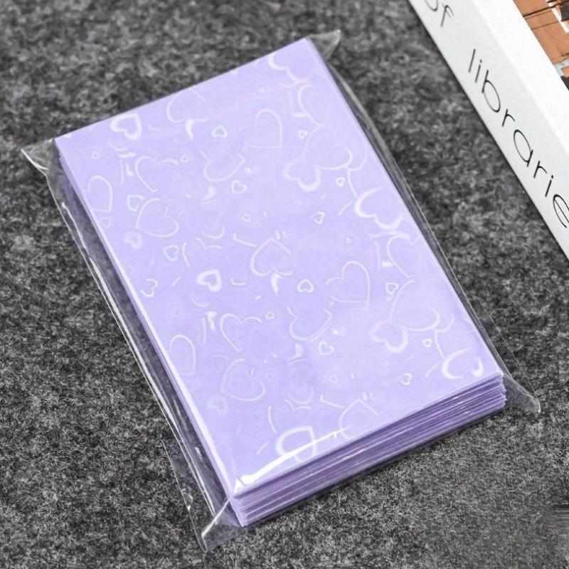 50 szt. Rękawów ochronnych na karty z laserowo migoczącym sercem miłości, ochraniacze na karty fotograficzne, etui, holograficzne folie ochronne