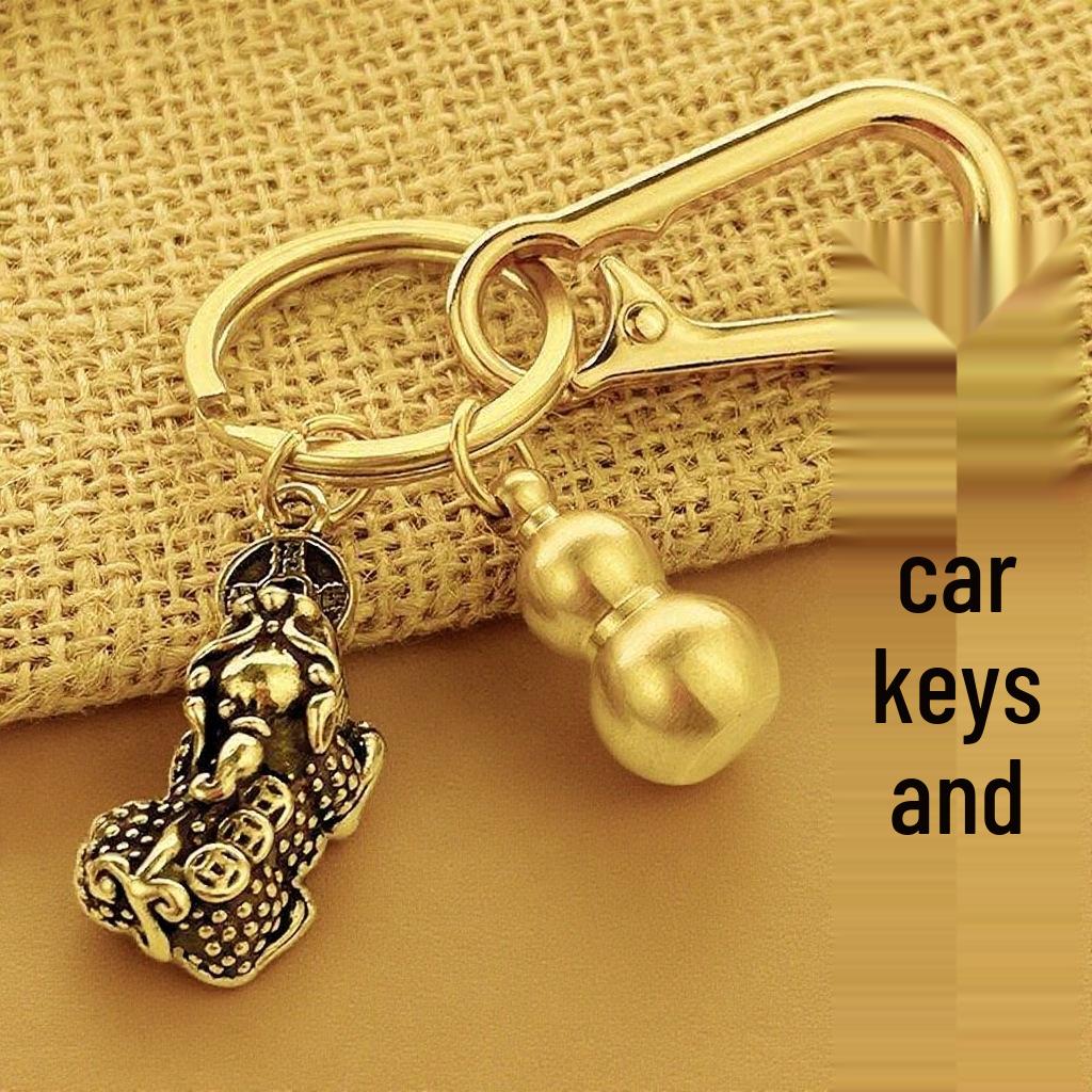 Fortune Keychain: Wealth-Attracting Pixiu & Zodiac Pendant for Road Safety
