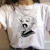 New Ahegao Harajuku Graphic Women T-Shirt My Hero Academia Anime Senpai Top Female T Shirt Harajuku O-Neck Casual Lady Clothing