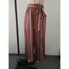 Women's ethnic style casual striped wide-leg pants