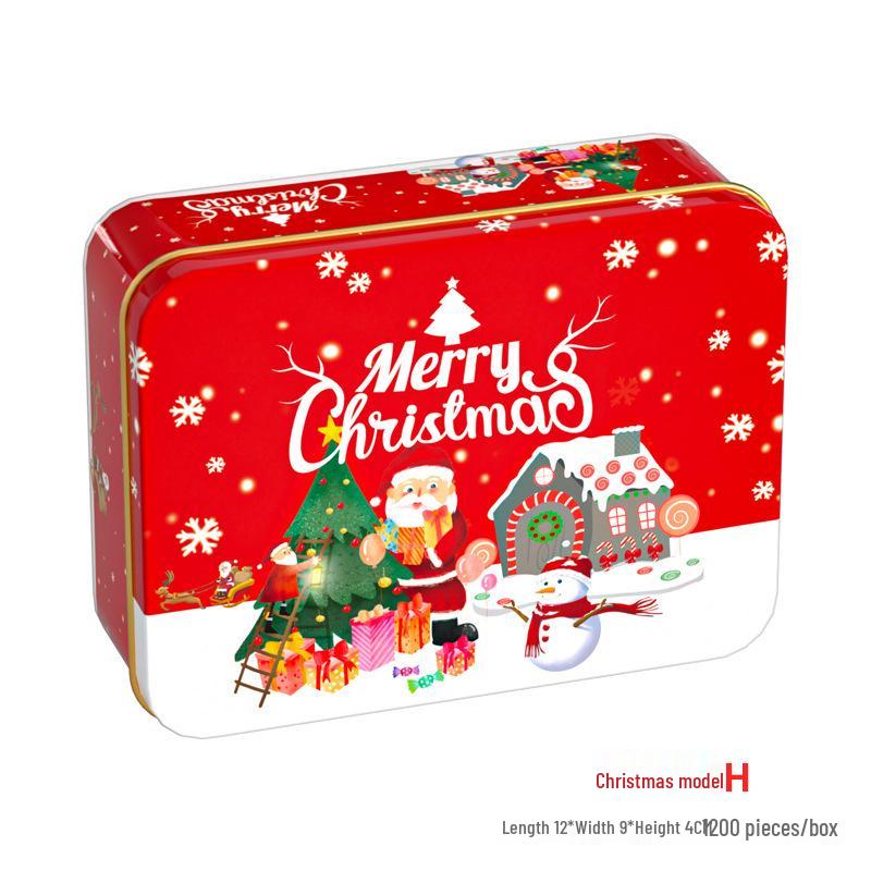 2024 Christmas Rectangle Tin Box Gift Packaging for Candy