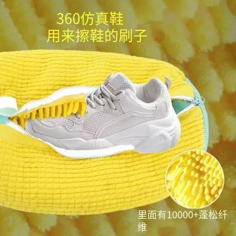 Durable Shoe Washing Machine Bag for All Shoe Types-Yellow with Blue Zipper,Ideal for Sneakers and Casual Shoes,Laundry Wash Bag