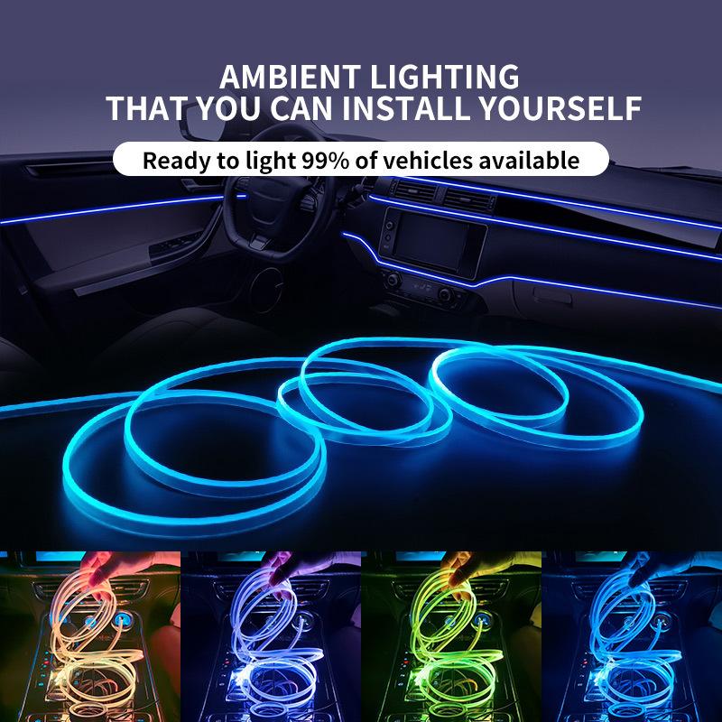 Auto Dashboard Console Led Ambient Cold Light Decorative Strips 1-5M