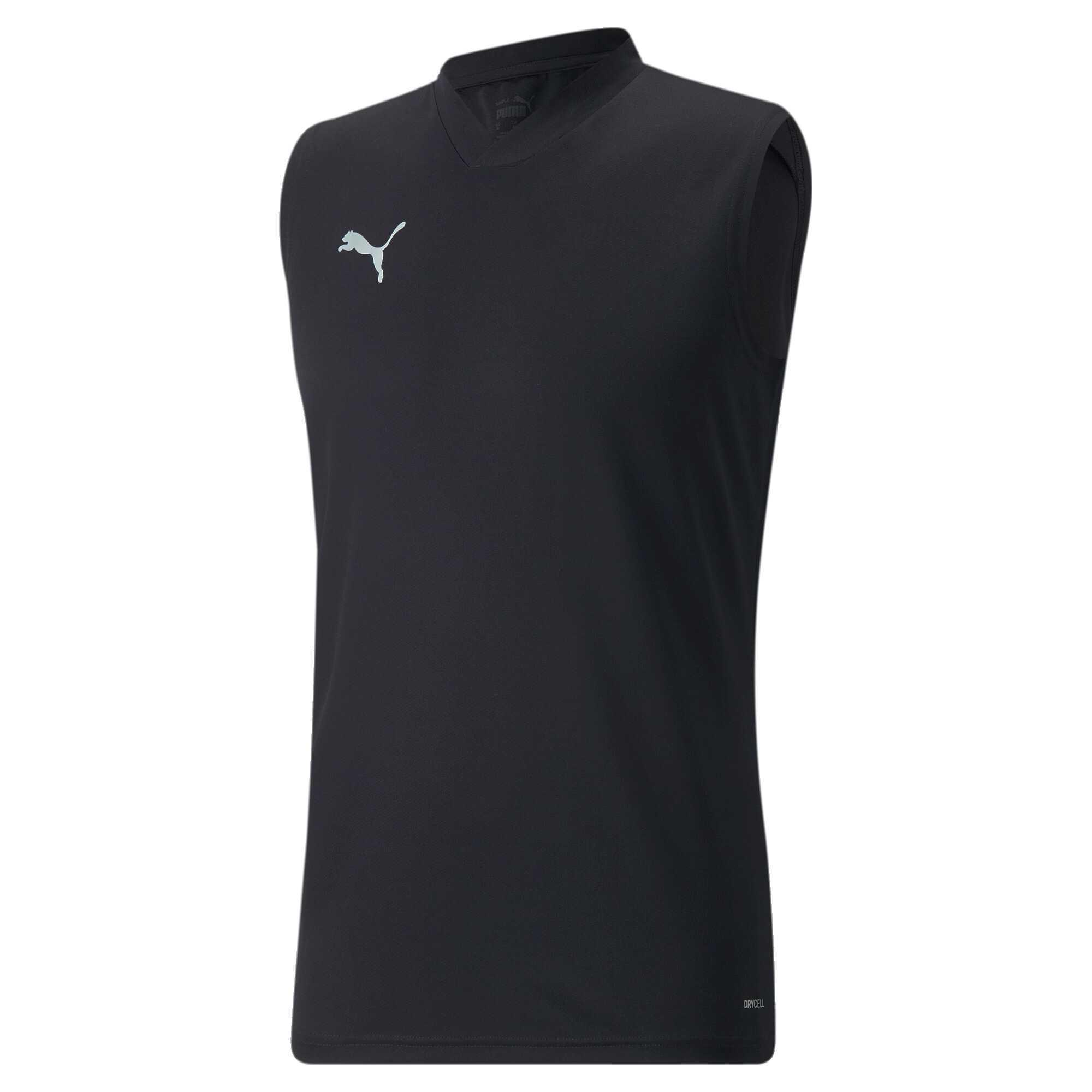 

Puma V-Neck Pullover Solid Color Sleeveless Vest Unisex Tops Black 657979-03 M