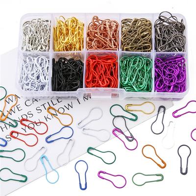 Safety Pin Buckle 100pcs Anti-release Hand-woven Sweater Thread Marks Gourd Small Pins DIY Jewelry Accessories Multicolor Ornament Buckle Metal