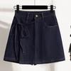 DIMANAF 2026 Primavera Estate Taglie Forti Donna Gonne Corte Pantaloni Jeans Vita Elastica Pantaloncini Oversize Denim Cotone tinta unita