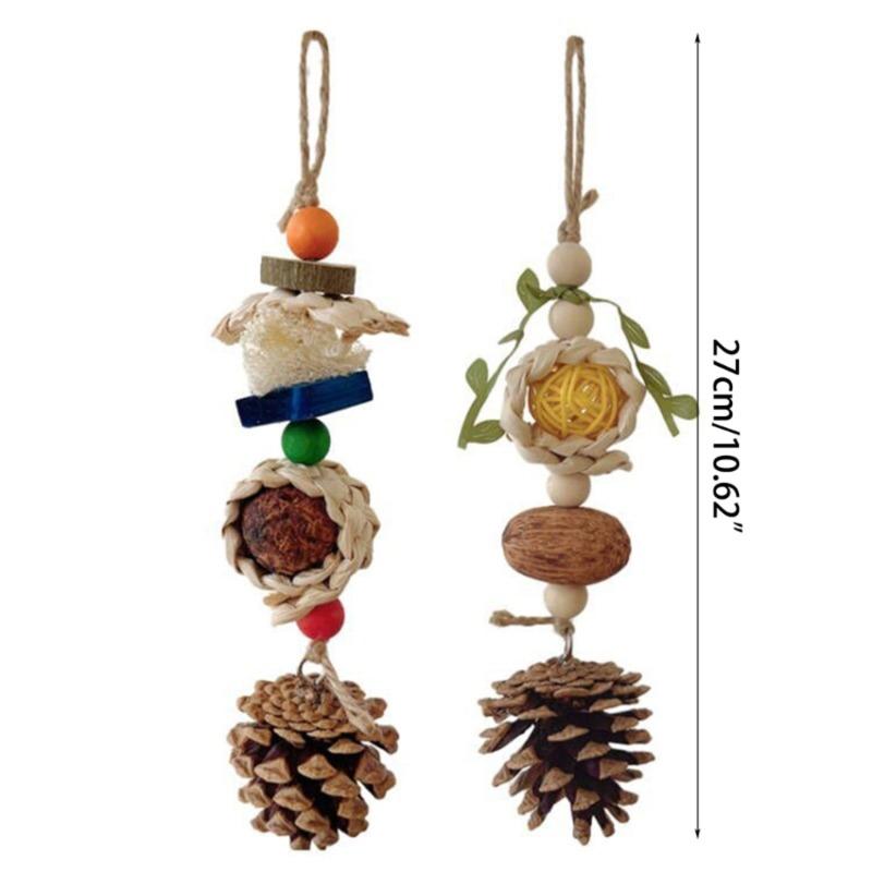 Bird Chewing Toy Funny Cotton Rope Parrot Toy Bite Resistant Bird Tearing Toy Cockatiels Parakeet Training Toy Bird Accessories