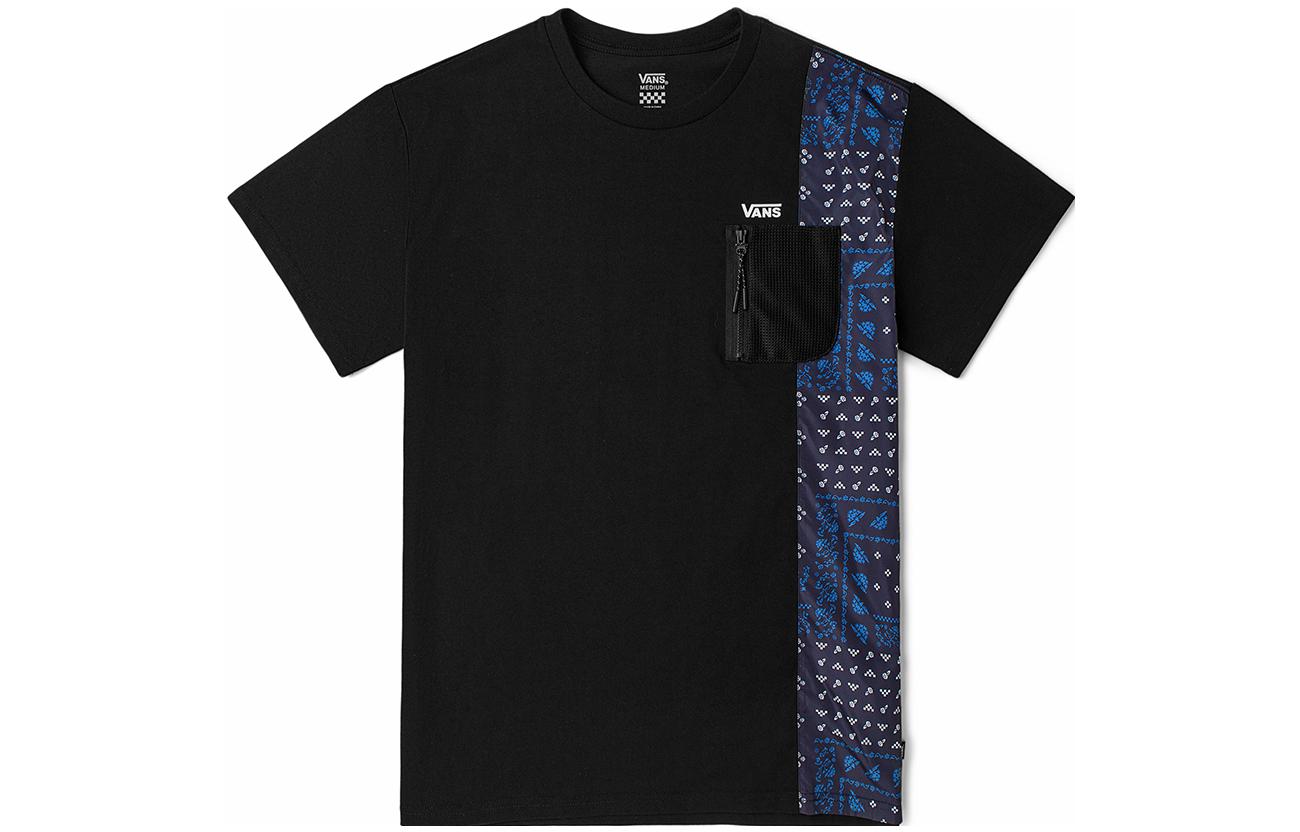 Vans T Shirts Women s Black Crew Neck Moderate Straight Fit VN0A7Q26BLK S