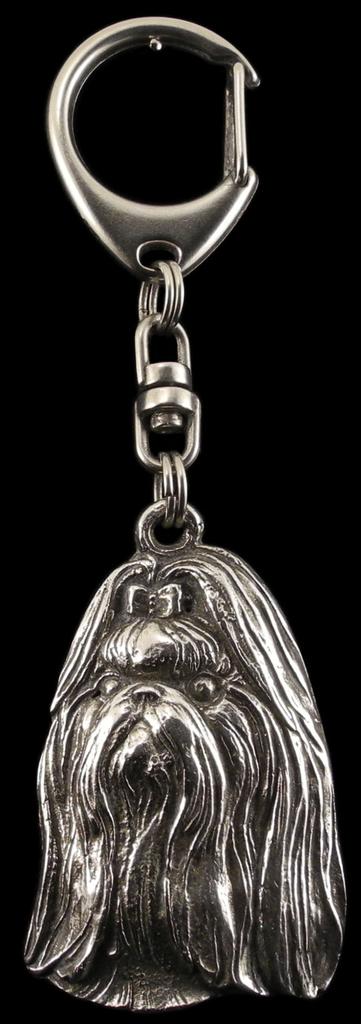 Shih Tzu, Chrysanthemum Dog - Silver-plated Key Ring with Dog, Handbag Decoration, Backpack Pendant by Art-Dog Brand