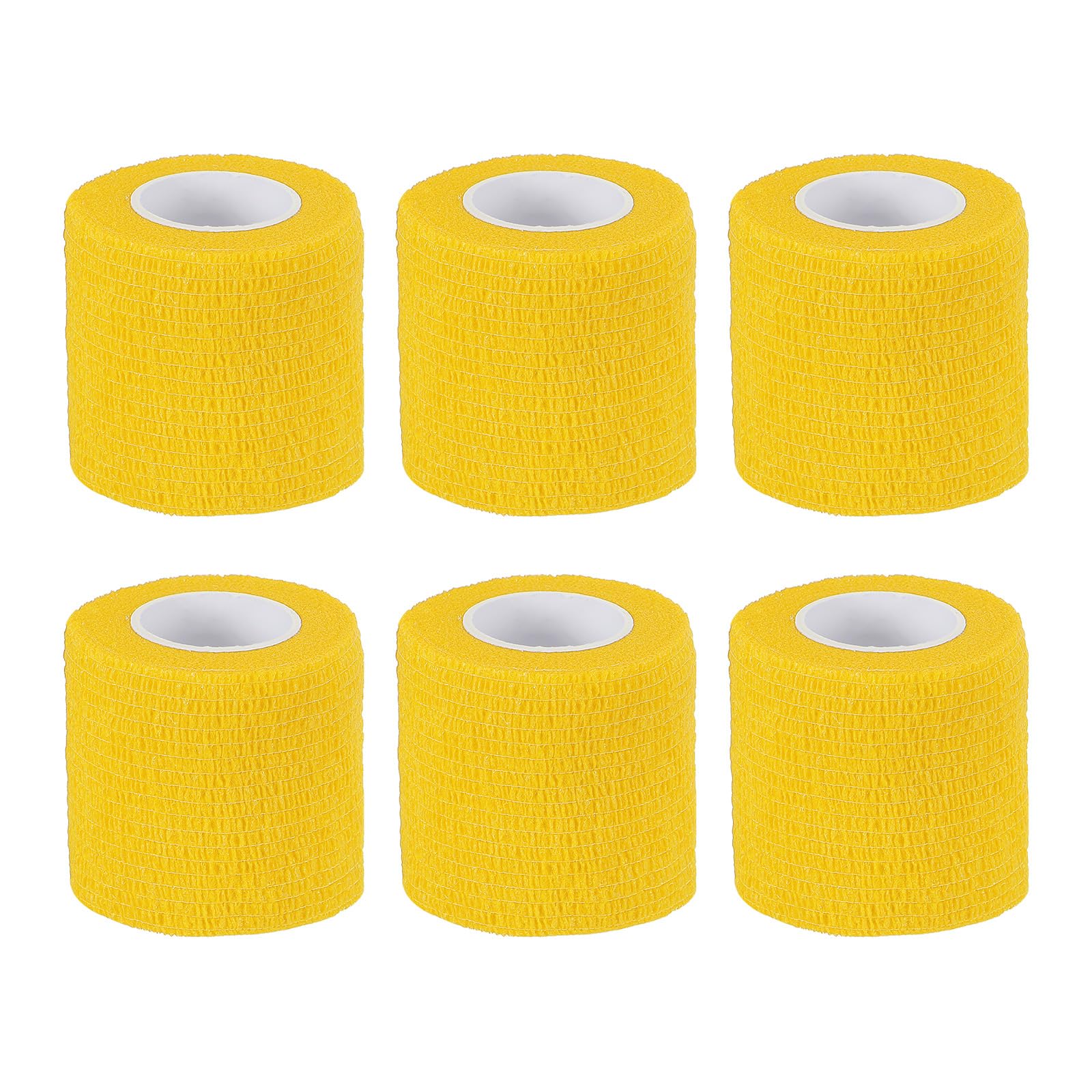 

PATIKIL x Bandage Elastic Wrap Tape for Athletic and Outdoor Yellow 2 177 Self-Adhesive Wraps, 6-Piece Self-Breathing Self-Adhesive Stretching,