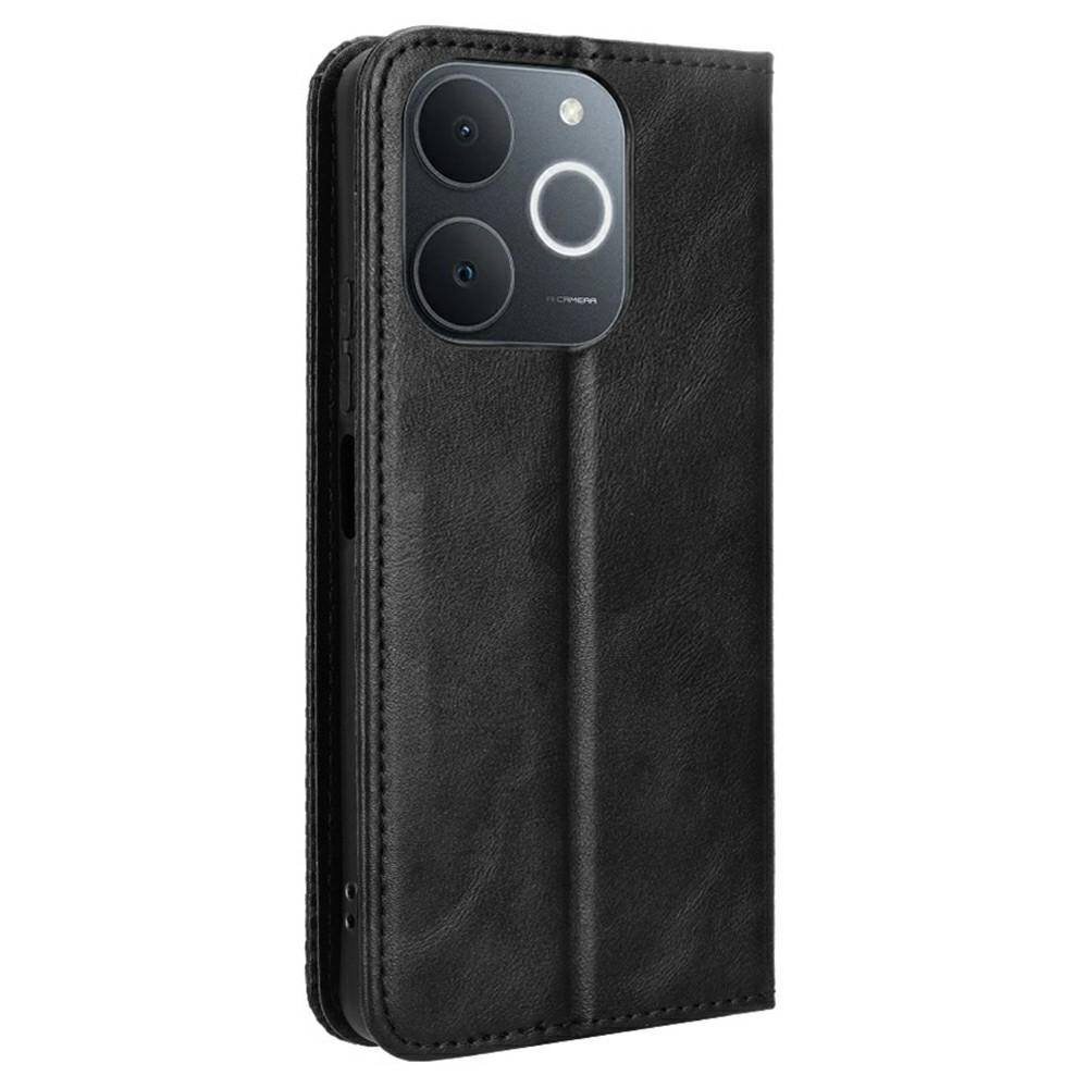 Skórzane etui dla Realme Note 70T 4G/Narzo 80 Lite 4G/Realme C71 4G (Indie) Portfel Stojak Tekstura Retro Pokrowiec na Telefon