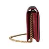 Gucci Marmont brand logo chain design cowhide shoulder bag women's black