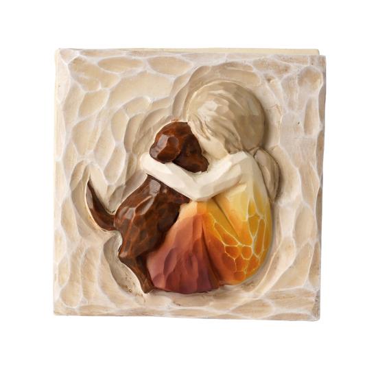 Resin Carving Family Figurine, Mother Father Son Daughter Statue, Hand-Painted Parents Kids Sculpture, Gift for Mother's Day Father's Day