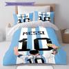 Biancheria da letto con motivo Messi, Set piumino Copripiumino Federa Regalo di compleanno per la casa(1 * copripiumino + 2 * federa, senza nucleo)