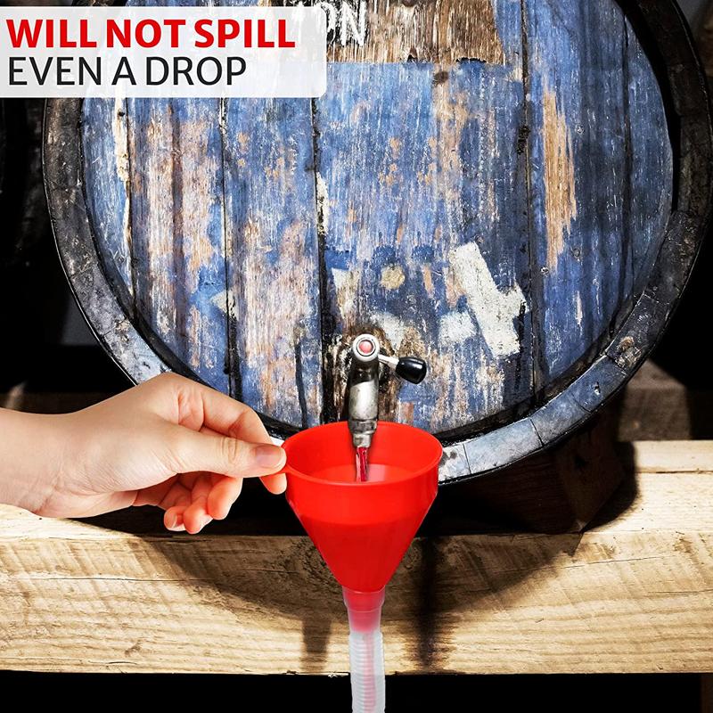Car Refueling Funnel Detachable Telescopic Extension Long Hose Pipe Engine Gasoline Oil Filling Equipment Tools Auto Accessories