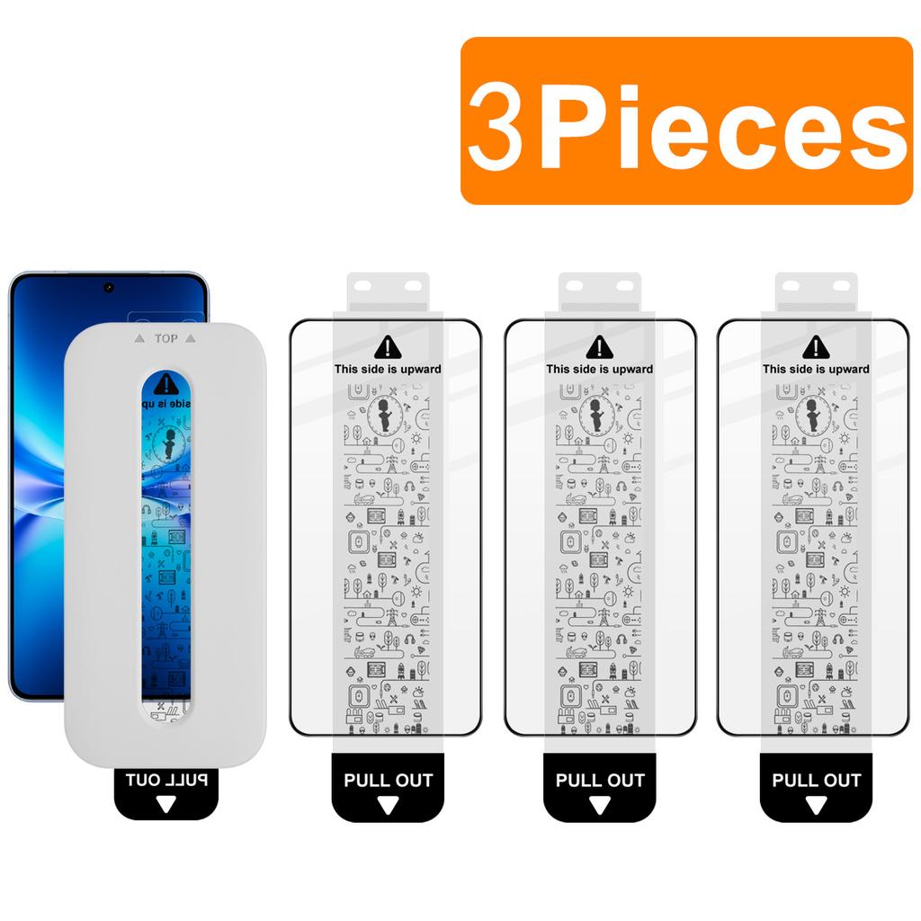 For iQOO 15T 5G Glass IMAK Dust-free Cabin Full-screen Tempered Glass Film Supports Fingerprint Unlock