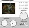 xyeey Gothic Fantasy Enchanted Forest Tapestry Mystical Waterfall Painting Wall Hanging Decor Fairy Lights Nature Landscape Art Vintage Tapestries for