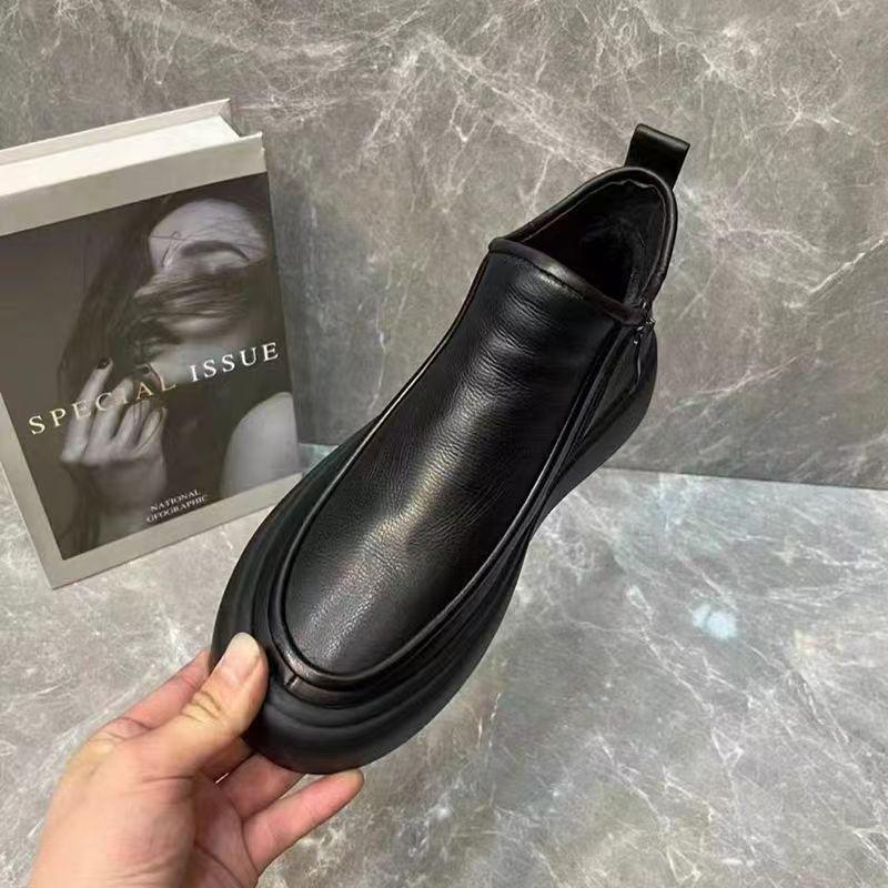 Pánské zimní Chelsea boty - Britský styl, Teplý samet, Kůže, Trendy vysoký svršek, Bavlna pro všestranné použití.