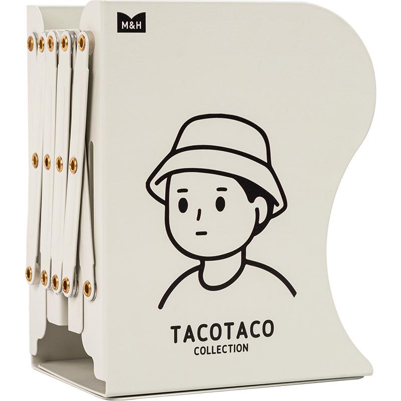 Mai & TACOTACO Adjustable Desktop Organizer Bookends with Dividers