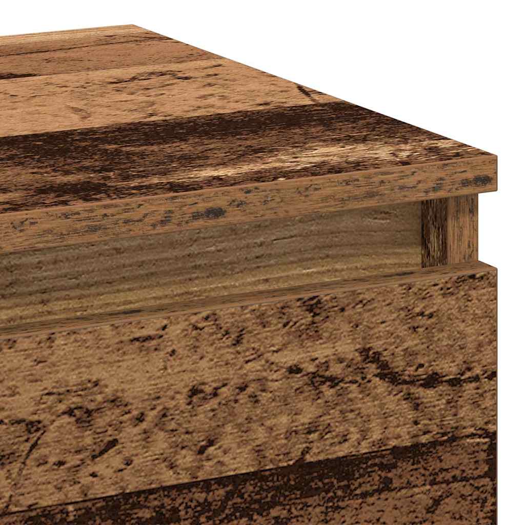 Nightstand with Drawers Rustic Wood Look 40 x 35 x 50 cm Engineered Wood
