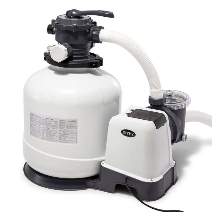 Pompe À Sable - INTEX - 10m3/h - Filtre À Sable - Electrique - Blanc