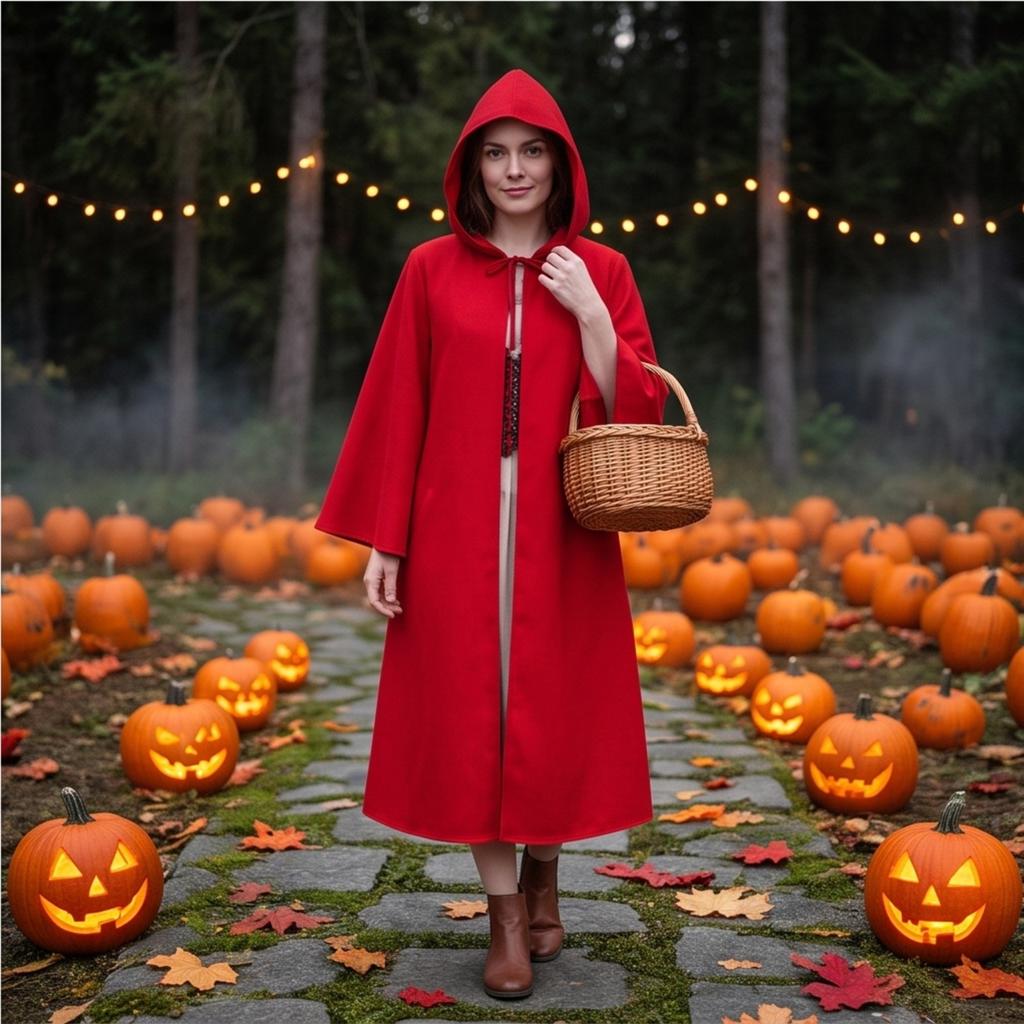 Women's Hooded Cape Halloween Costume for Events