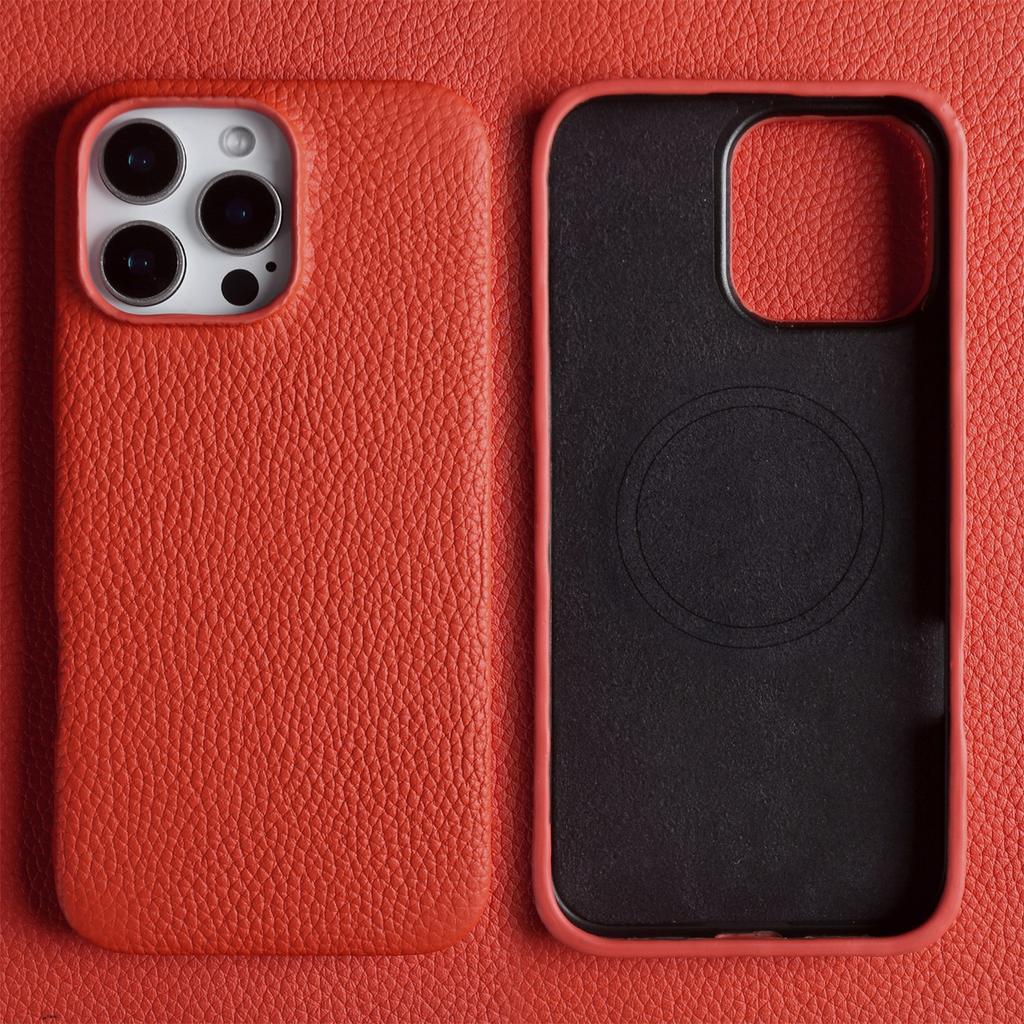 Luxury Magnetic For Magsafe Genuine Leather Case For iphone16Pro Max 15 14 13 12 11 Business Full Wrapped Phone Cases Back Cover