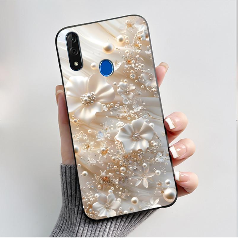 Printing Pattern Case For ZTE Blade V10 Fundas Shockproof Coque Capa Soft Silicone Black Shell Cover Cute Flower Cartoon Casing