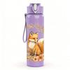 1PC Fox Autumn Wreath Art Print 750ml Color Plastic Sports Water Bottle Leakproof Flip Straw Lid Suitable for Sports Office Home Use