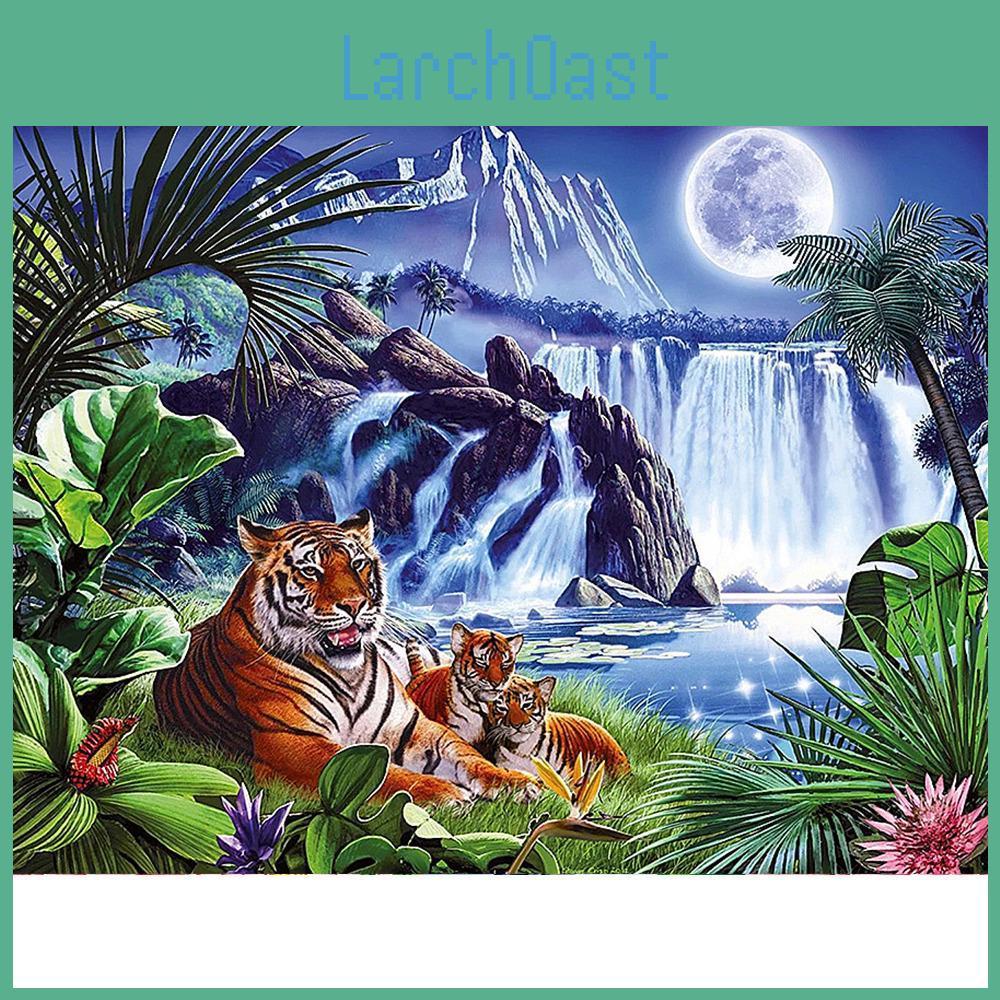 With Diamond Stones Round Painting Animals Diamond Mosaic Tiger Beadwork Diamond Embroidery