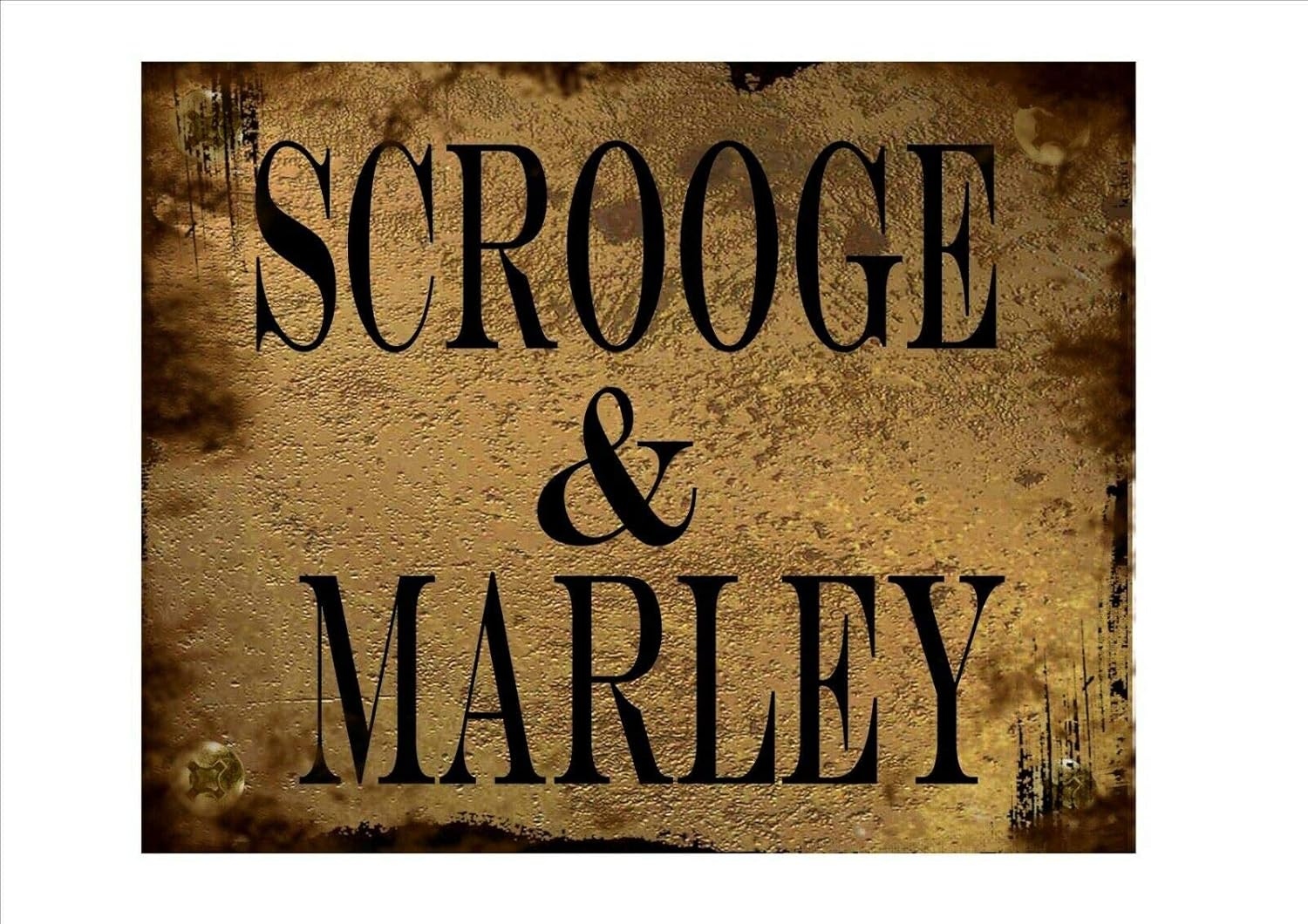 Charles Dickens Scrooge Christmas Carol Vintage Style Metal Sign Christmas Tin Sign Aluminum 20x30cm(7.8x11.8inch)