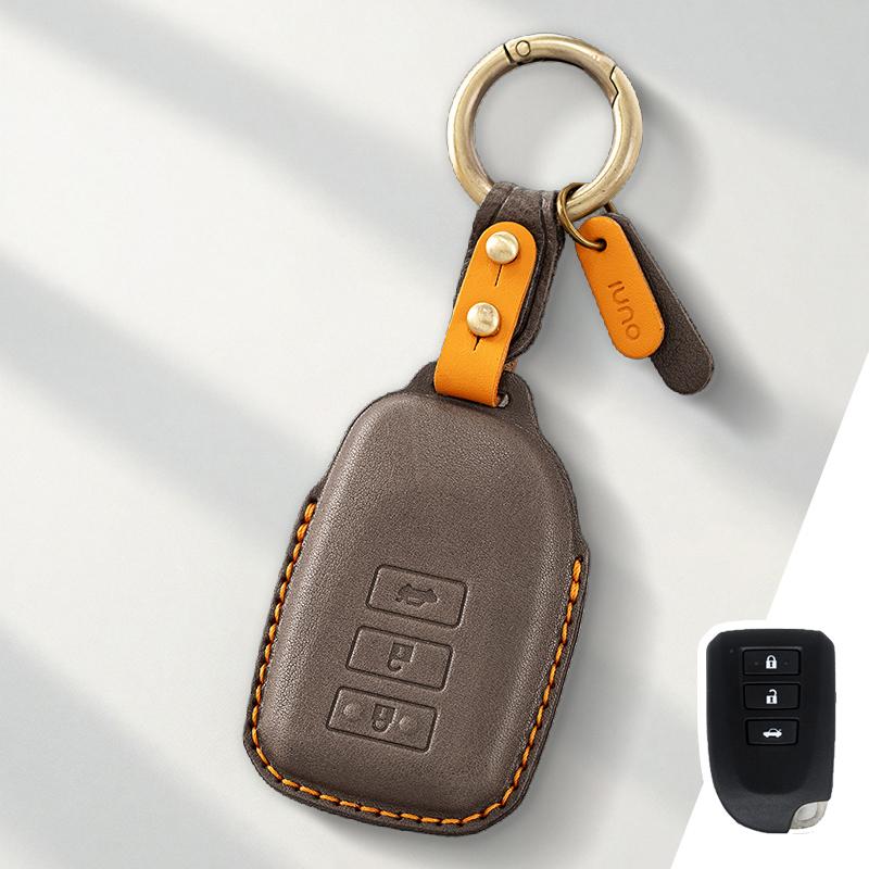 Genuine Leather Protector for Old Toyota Highlander Land Cruiser Lexus Key Case Cover Fob