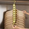 8 Hole Aluminum Alloy Clothes Hanger Space Saving Foldable Pants Hanger Magic Seamless Multiplayer Closet Organizer