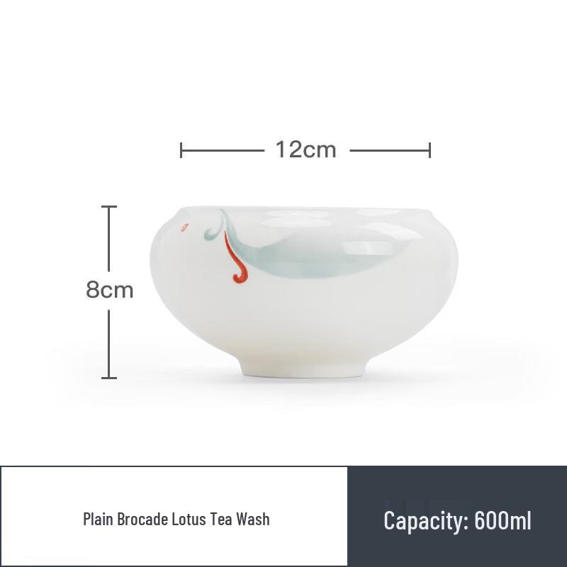 Nanshan Ceramic Plain Brocade Lotus Tea Wash Basin