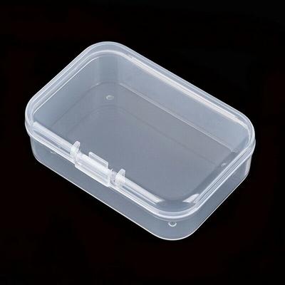 1 Stück 4 Größen Transparente Kunststoff-Aufbewahrungsbox Klare Quadratische Mehrzweck-Vitrine Kunststoff-Schmuckaufbewahrungsboxen