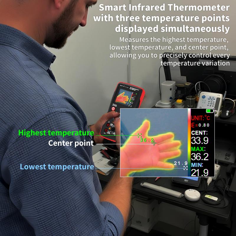ZOYI ZT-R01 2-in-1 Thermal Imaging Multimeter, Professional Digital Multimeter with IR Camera, 32x32 Resolution 25000countsT-RMS