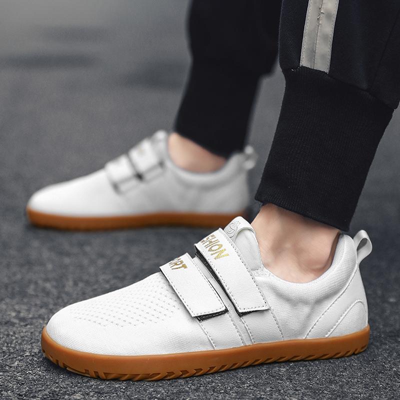Fashion Leisure sports shoes Flat bottomed comfortable adult style Breathable street walking tourism Black and white minimalist shoes