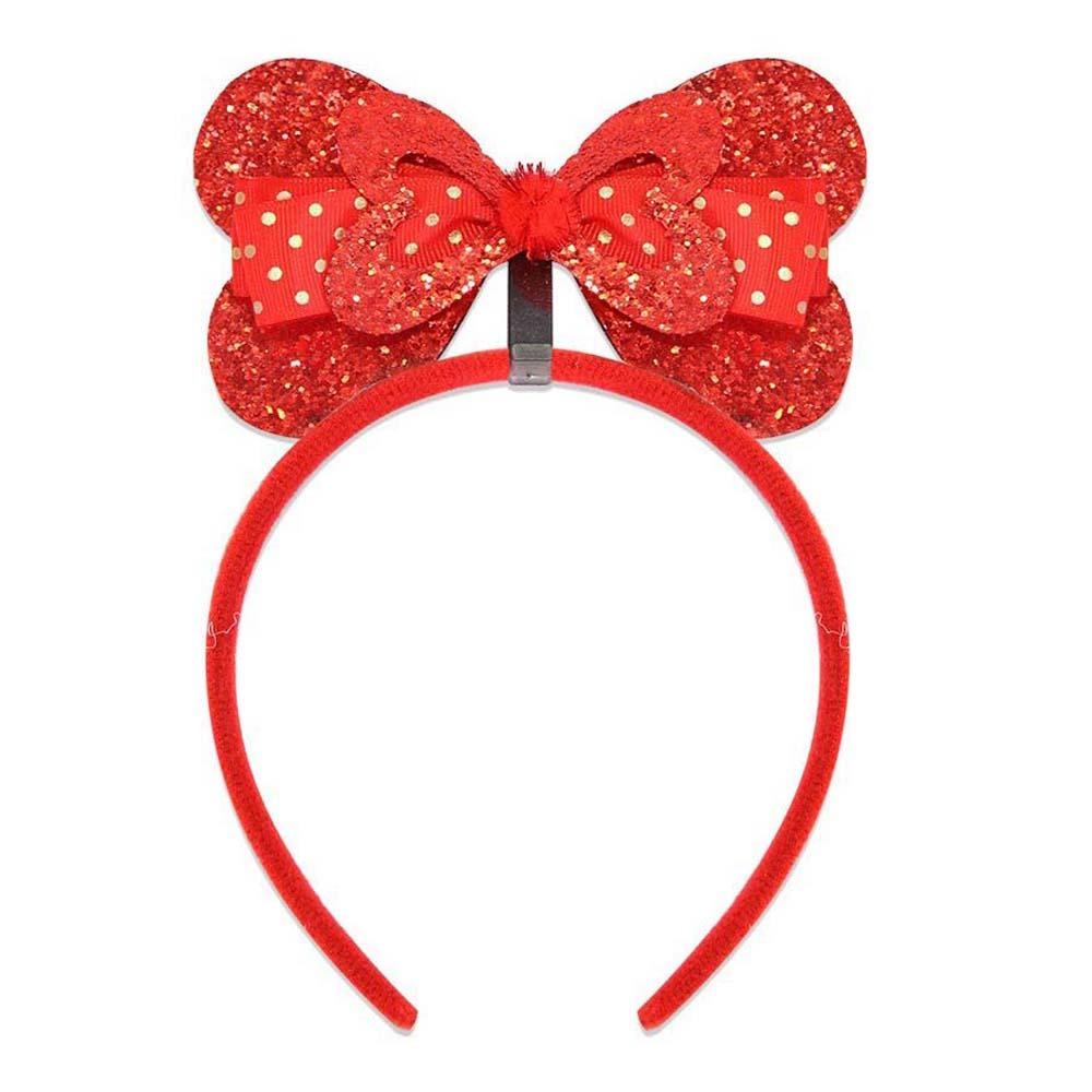 Plastic Valentine's Day Hair Hoop Sequins Shining Heart Hairband Red Heart Headband  Women