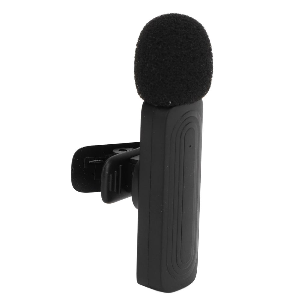 Wireless Lavalier Microphone Lapel Mic 2.4G Ultra Low Delay Noise Reduction 13H Working Time for Video Recording