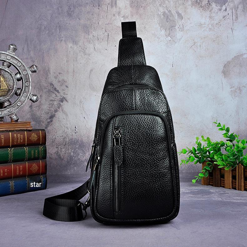 

Мужская ретро уличная нагрудная сумка - Кожа высшего сорта с масляной восковой пропиткой, 12-дюймовый телефон кросс-боди (Модель XB8005)